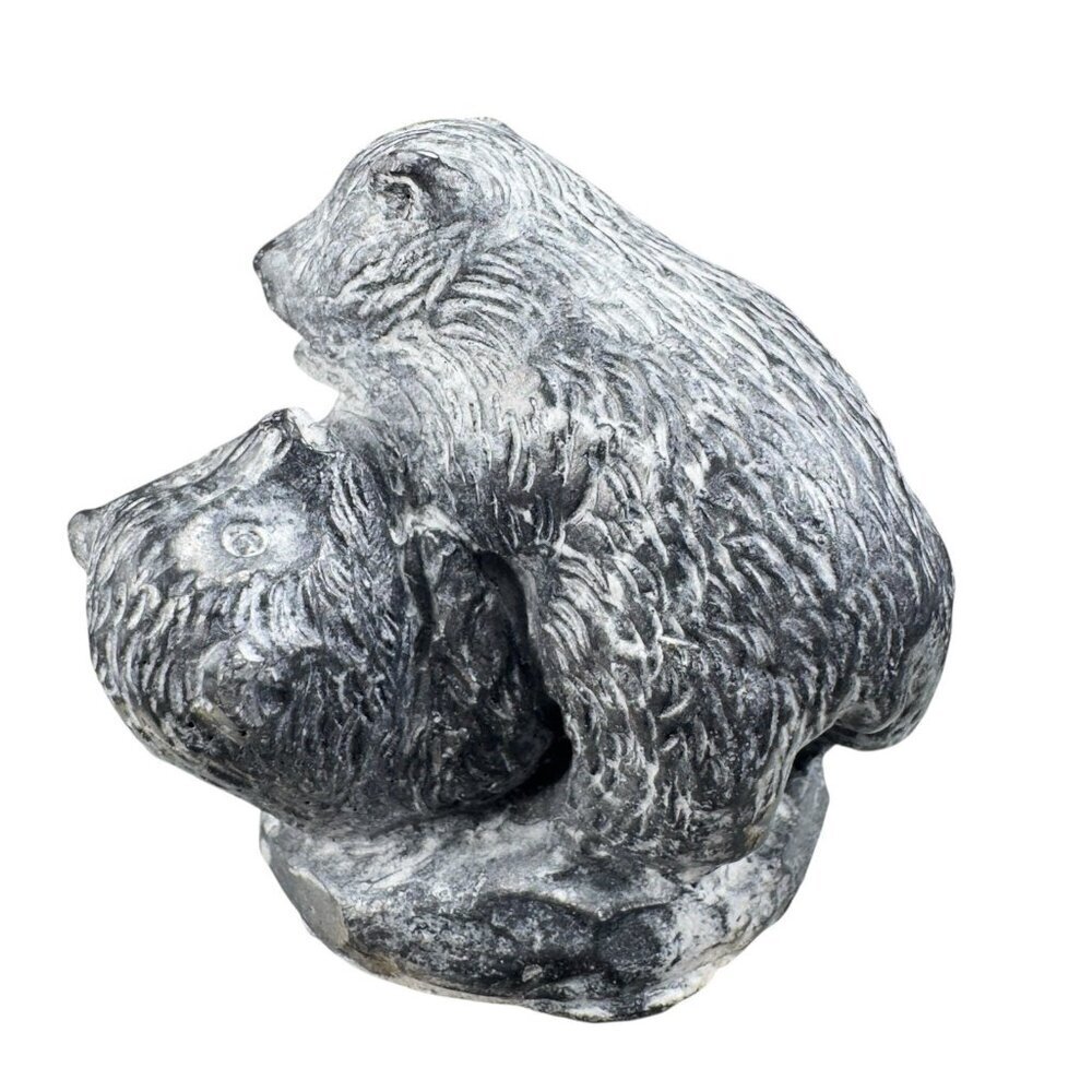 A Wolf Original The Wolf Sculptures Hand Made Soapstone Bear Cubs Figure Canada